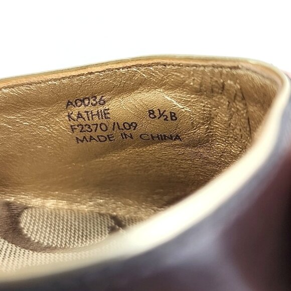 Coach Kathie Slides Dark Brown Leather Signature Log Mid Heel Size 8.5B - Picture 15 of 16